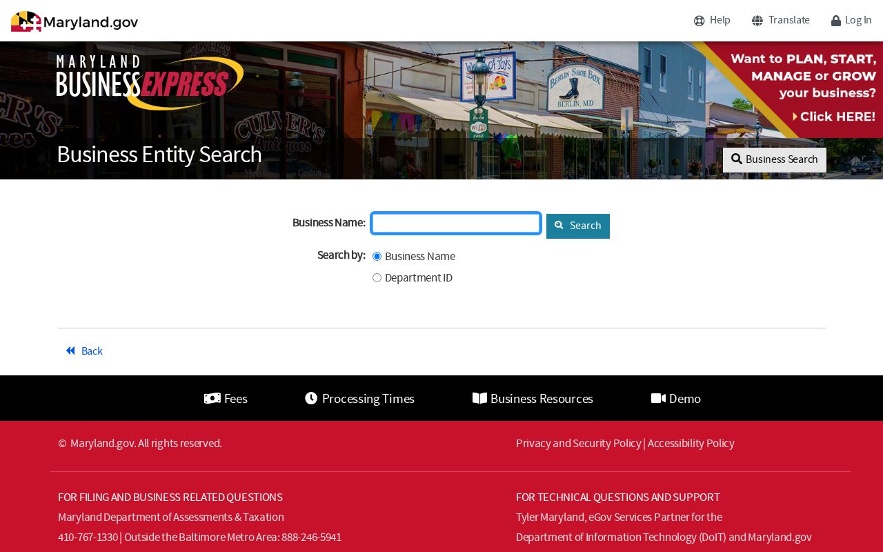 Owings Mills people directories Maryland business entity search